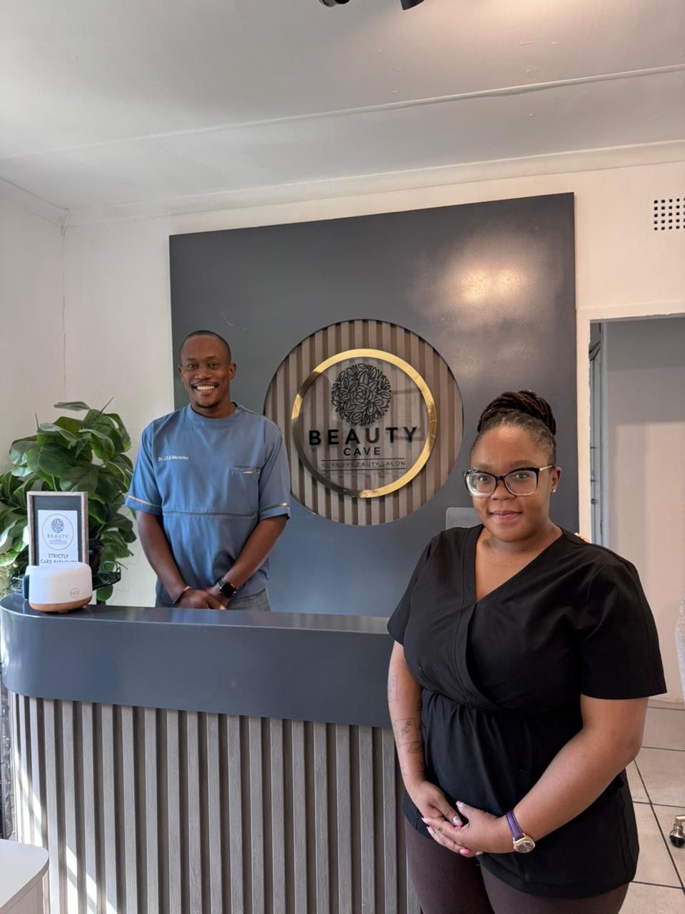 The Beauty Cave team at reception